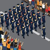 Polizei-Parade-Illustration vektor