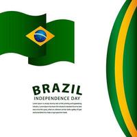 glückliche Brasilien Unabhängigkeitstag Feier Vektor Vorlage Design Illustration