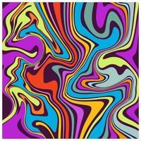 1960er Jahre Stil Farbe Wellen Hintergründe, ein abstrakt bunt psychedelisch wellig Hintergrund. vektor