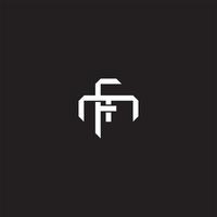 fm första brev överlappande interlock logotyp monogram linje konst stil vektor