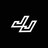 jj Logo Monogramm mit oben zu Nieder Stil Negativ Raum Design Vorlage vektor