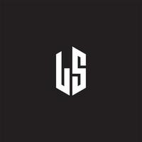 ls Logo Monogramm mit Hexagon gestalten Stil Design Vorlage vektor