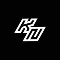 kn Logo Monogramm mit oben zu Nieder Stil Negativ Raum Design Vorlage vektor
