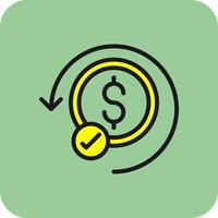 Cashback-Garantie-Vektor-Icon-Design vektor