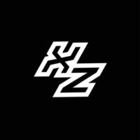 xz logotyp monogram med upp till ner stil negativ Plats design mall vektor