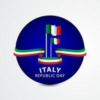 lycklig illustration av den italienska republikens dagfirandevektormall vektor