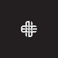 Initiale Brief überlappend Verriegelung Logo Monogramm Linie Kunst Stil vektor