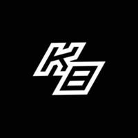 kb Logo Monogramm mit oben zu Nieder Stil Negativ Raum Design Vorlage vektor