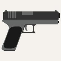 en svart pistol den där är klassificerad som en handeldvapen den där vanligtvis Begagnade förbi polis, pistol illustration vektor, svart och grå och silver- färgare, pistol bakgrund, polis vapen vektor