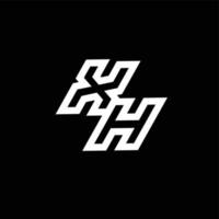 xh logotyp monogram med upp till ner stil negativ Plats design mall vektor