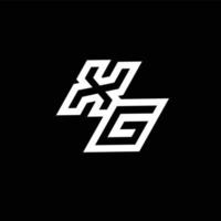 xg logotyp monogram med upp till ner stil negativ Plats design mall vektor