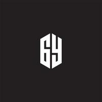gy Logo Monogramm mit Hexagon gestalten Stil Design Vorlage vektor
