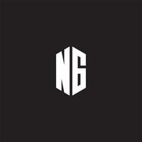 ng Logo Monogramm mit Hexagon gestalten Stil Design Vorlage vektor