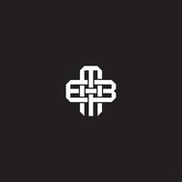 mb Initiale Brief überlappend Verriegelung Logo Monogramm Linie Kunst Stil vektor
