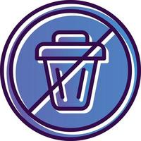 Kein Littering-Vektor-Icon-Design vektor