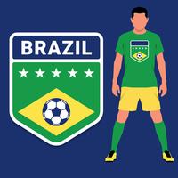 Brazilian Soccer Championship Emblem Design Mall Set vektor