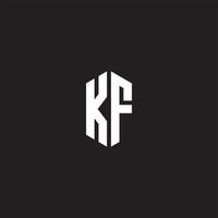 K F logotyp monogram med sexhörning form stil design mall vektor