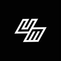 Äh Logo Monogramm mit oben zu Nieder Stil Negativ Raum Design Vorlage vektor