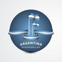 glückliche argentinische Unabhängigkeitstag Feier Vektorschablonen-Designillustration vektor