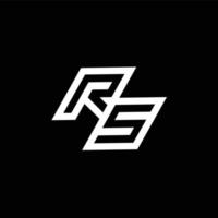 rs logotyp monogram med upp till ner stil negativ Plats design mall vektor