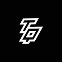 tq logotyp monogram med upp till ner stil negativ Plats design mall vektor