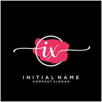 Initiale ix feminin Logo Sammlungen Vorlage. Handschrift Logo von Initiale Unterschrift, Hochzeit, Mode, Schmuck, Boutique, Blumen- und botanisch mit kreativ Vorlage zum irgendein Unternehmen oder Geschäft. vektor