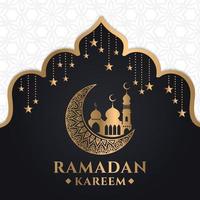 ramadan kareem hälsning bakgrundsmall vektor