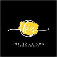 Initiale kz feminin Logo Sammlungen Vorlage. Handschrift Logo von Initiale Unterschrift, Hochzeit, Mode, Schmuck, Boutique, Blumen- und botanisch mit kreativ Vorlage zum irgendein Unternehmen oder Geschäft. vektor