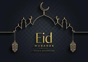 Eid Mubarak Gruß Hintergrundvorlage