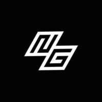 ng logotyp monogram med upp till ner stil negativ Plats design mall vektor