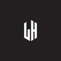 lh Logo Monogramm mit Hexagon gestalten Stil Design Vorlage vektor