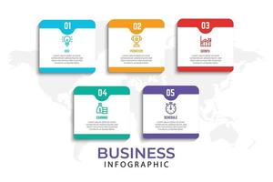 Business infographic element mall, steg process mall vektor