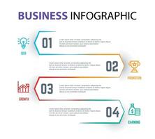 Business Infografik Element Vorlage, Schritt Prozessvorlage vektor