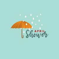 April Duschen bringen Mai Blumen Vektor Vorlage Design Illustration