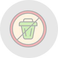 Kein Littering-Vektor-Icon-Design vektor