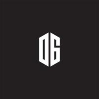 dg Logo Monogramm mit Hexagon gestalten Stil Design Vorlage vektor