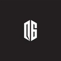 og Logo Monogramm mit Hexagon gestalten Stil Design Vorlage vektor