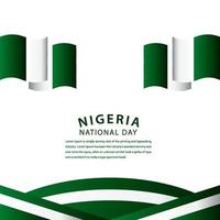 glückliche Nigeria-Nationalfeiertagsfeier-Vektorschablonen-Designillustration vektor