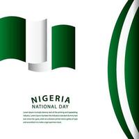 glad nigeria nationaldag firande vektor mall design illustration