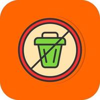 Kein Littering-Vektor-Icon-Design vektor