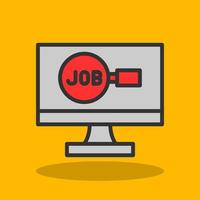 Jobsuche-Vektor-Icon-Design vektor