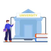 Online-Universitätsbildungskonzept vektor