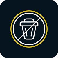 Kein Littering-Vektor-Icon-Design vektor