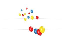 luftballonger isolerade. färgkomposition av realistiska vektorballonger isolerad på vit bakgrund. ballonger isolerade. festlig vektorillustration vektor