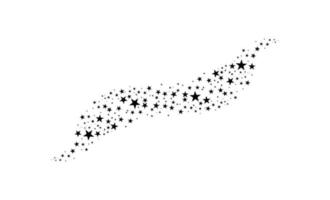 fallender Stern. Wolke der Sterne lokalisiert auf weißem Hintergrund. Vektorillustration vektor