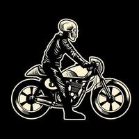 skalle motorcykel ryttare vektor
