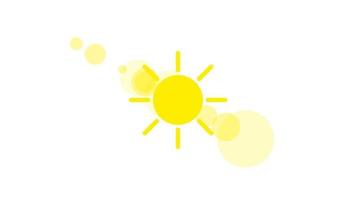 sonniges Wetterzeichensymbol auf weißem Hintergrund. gelbe Sonne Illustration vektor