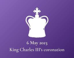kung charles iii kröning 6 Maj 2023 design baner vektor