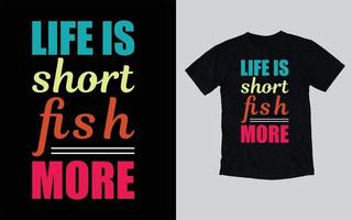 fiske t shirts design, typografi t shirts design vektor