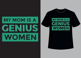 Genius Frauen Typografie t Hemd Design vektor